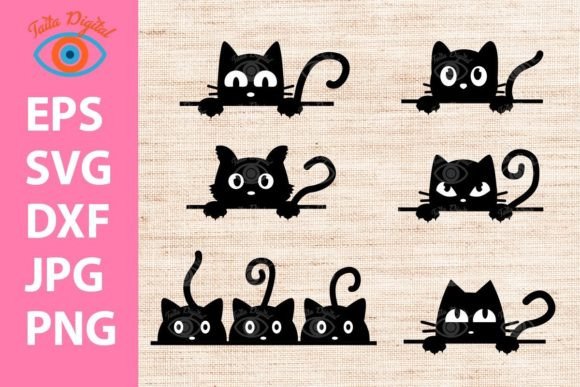 Black Cat Bundle Hanging Cat Design Review