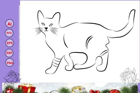 Cat Drawing Line Art Review for Embroidery Projects