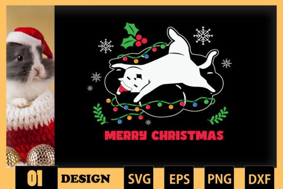 Funny Lazy Cat Christmas Lights Embroidery Design Review